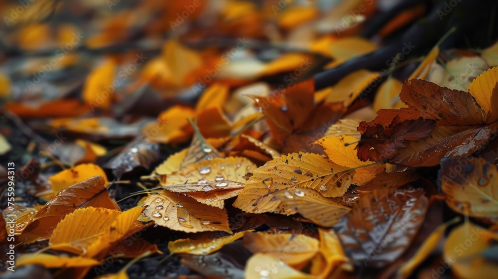 Pile of fallen leaves on the ground, suitable for autumn themes. Pile of fallen leaves on the ground, suitable for autumn themes.