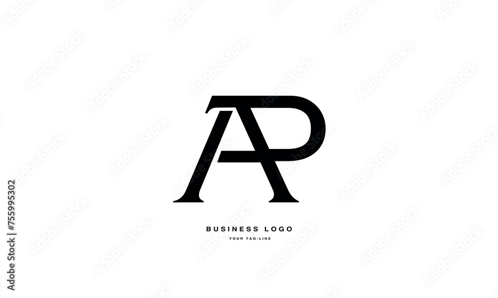 AP, PA, A, P, Abstract Letters Logo Monogram