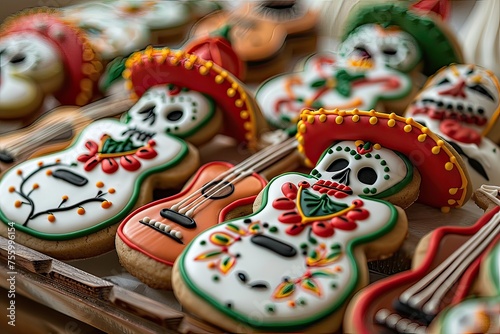 5 de mayo celebration cookies. Mexican culture. Generative AI.