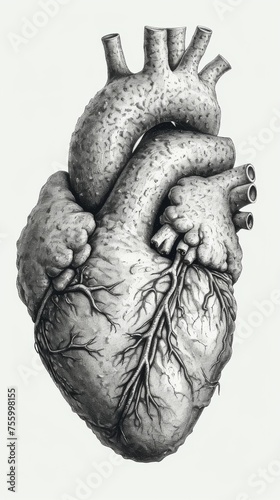 Realistic Heart Anatomy Artwork