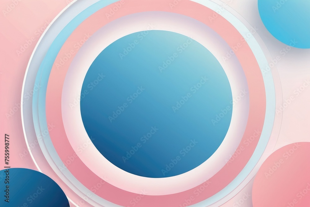 Abstract minimalist circle pattern dominating the composition, varying sizes and transparent overlaps, subtle gradient from pastel pink to serene blue, vector illustration for a sleek wallpaper Abstract minimalist circle pattern dominating the composition, varying sizes and transparent overlaps, subtle gradient from pastel pink to serene blue, vector illustration for a sleek wallpaper