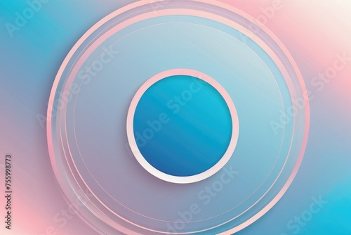 Abstract minimalist circle pattern dominating the composition, varying sizes and transparent overlaps, subtle gradient from pastel pink to serene blue, vector illustration for a sleek wallpaper