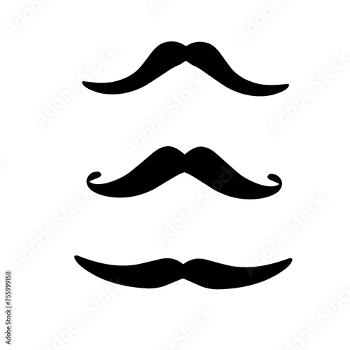 Mustache designs for editing your portraits Format Vektor