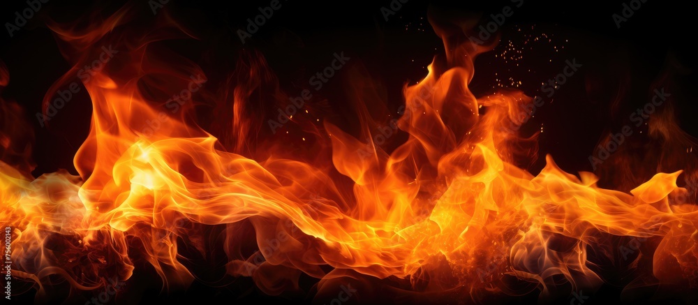 A mesmerizing close up of a blazing fire dancing in the darkness, emitting intense heat and vibrant flames, resembling a beautiful fiery artwork A mesmerizing close up of a blazing fire dancing in the darkness, emitting intense heat and vibrant flames, resembling a beautiful fiery artwork