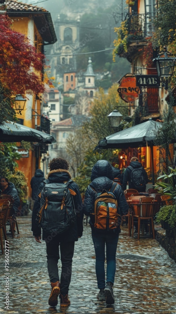 Rainy European Town Adventure Rainy European Town Adventure