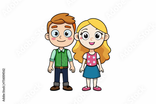 cute couple cartoon vector svg file