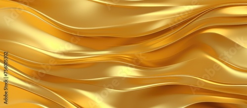 Gold background with reflections and varied extruded patterns from a wavy displacement surface.