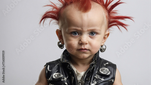 Portrait eines Kleinkindes in Punklook photo