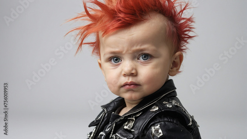Portrait eines Kleinkindes in Punklook photo
