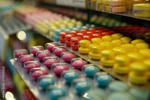 various medicine pills, tablets and capsules