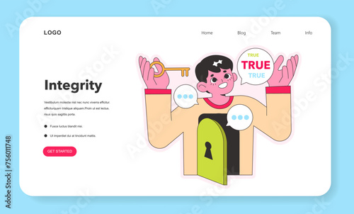 Integrity concept. Vector illustration.