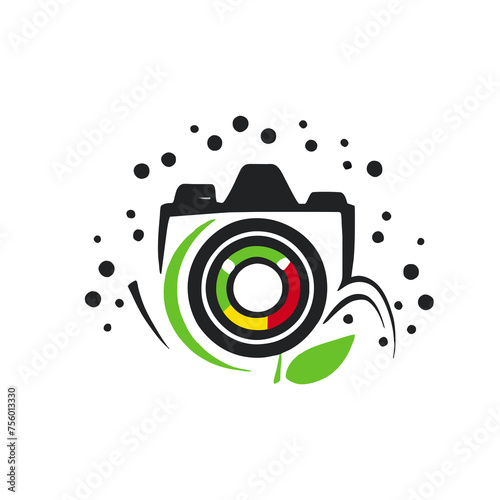 beautiful simple colorful camera slr logo photo