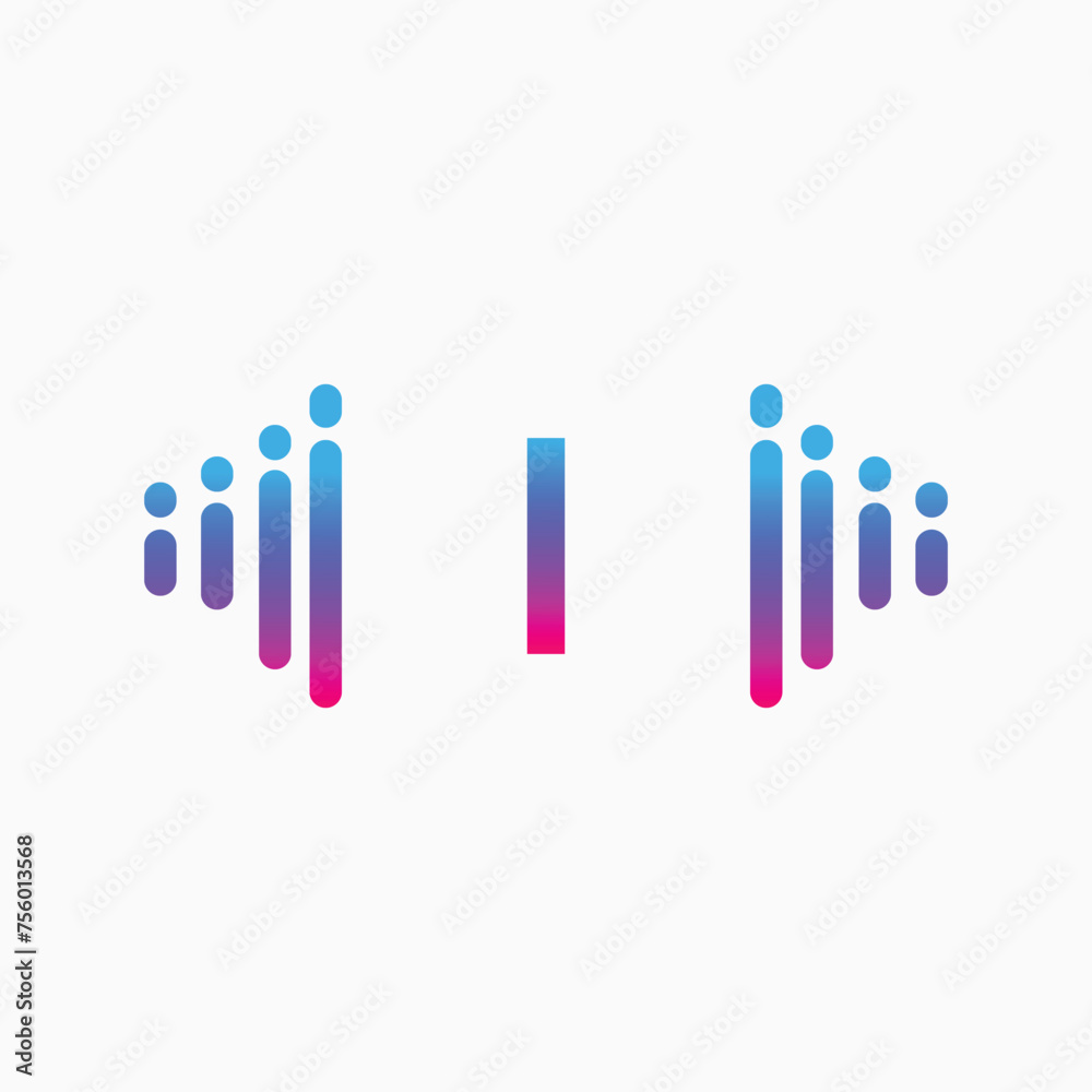 Initial Letter I with a musical note Logo. Musical sign symbol. Font emblem. Modern vector logo design template Initial Letter I with a musical note Logo. Musical sign symbol. Font emblem. Modern vector logo design template