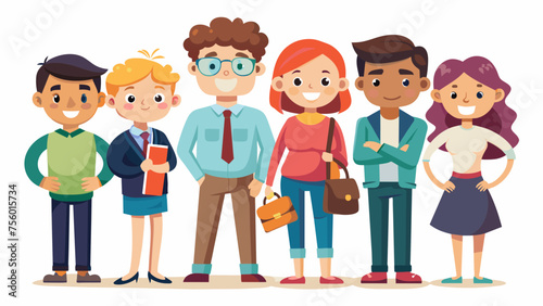 Students vector illustration