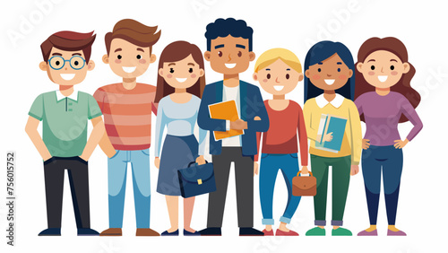 Students vector illustration