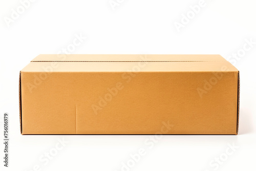 Cardboard Box on White Background © petro