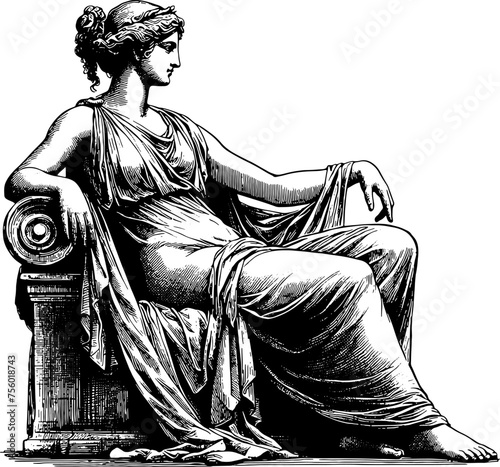 Sitting Ancient Greek Woman