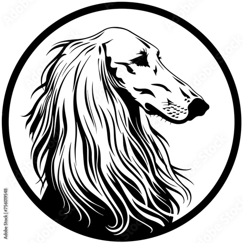 Fototapeta Naklejka Na Ścianę i Meble -  Afghan Hound Vector Logo