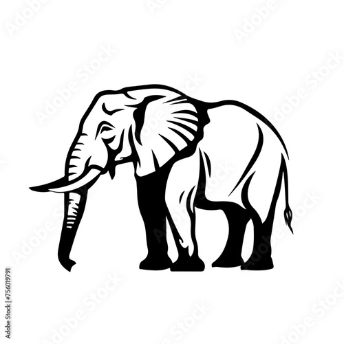 African Elephant Vector Logo © N