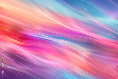 Blurred colored abstract background. Smooth transitions of iridescent colors. Colorful gradient. Rainbow backdrop