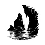 Cave Landscape Vector Logo