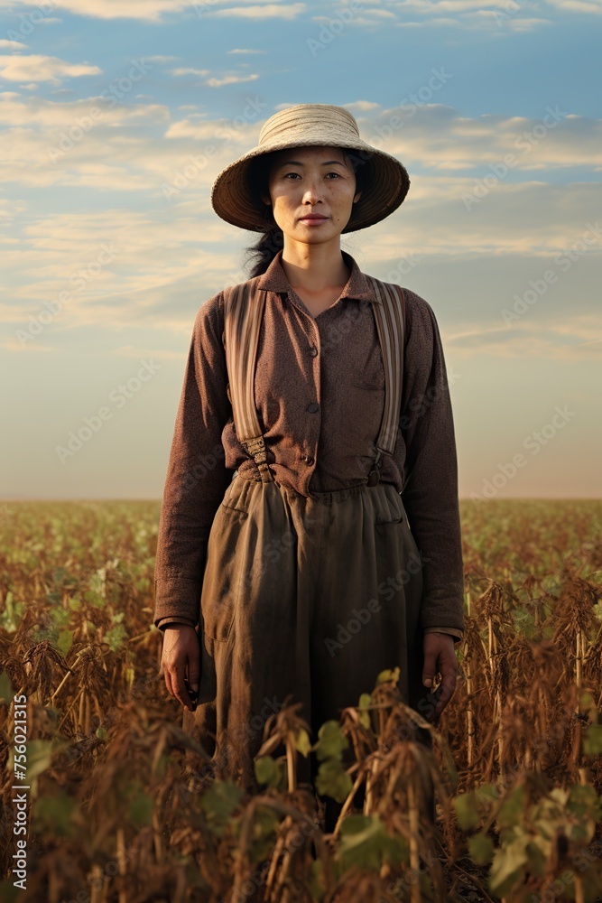 Vietnamese woman faithfully dedicated to rice cultivation Vietnamese woman faithfully dedicated to rice cultivation