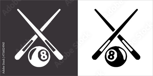 Illustration vector graphics of billiard icon