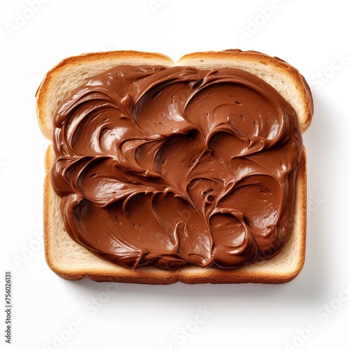 Bread with chocolate sauce