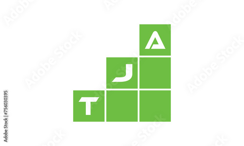 TJA initial letter financial logo design vector template. economics, growth, meter, range, profit, loan, graph, finance, benefits, economic, increase, arrow up, grade, grew up, topper, company, scale photo