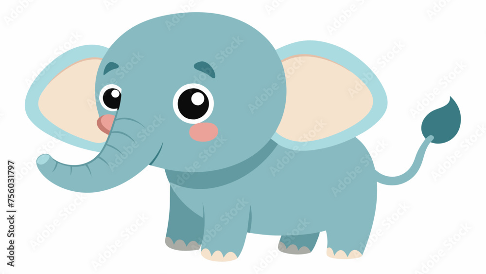 a cute baby elephant cartoon vector a cute baby elephant cartoon vector
