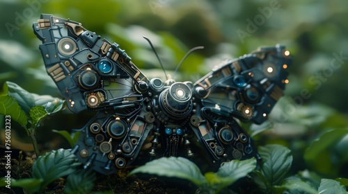 A biomimetic butterfly robot. The concept of modern technologies