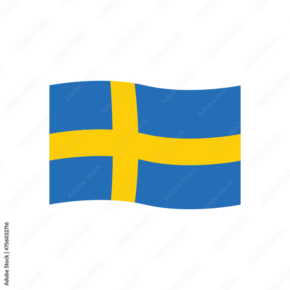 Sweden flag icon vector