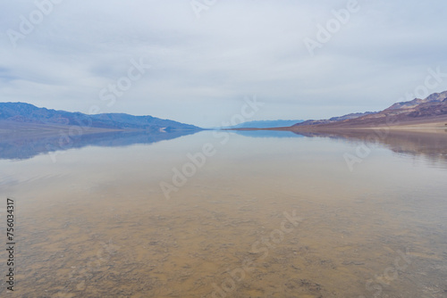 Valokuva Lake Manly, the pluvial lake in Death Valley National Park at, Badwater Basin