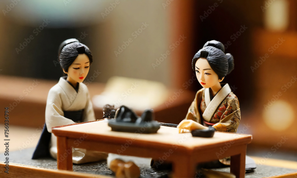 芸子(げいこ)の女性/先輩と後輩2人の控室 芸子(げいこ)の女性/先輩と後輩2人の控室