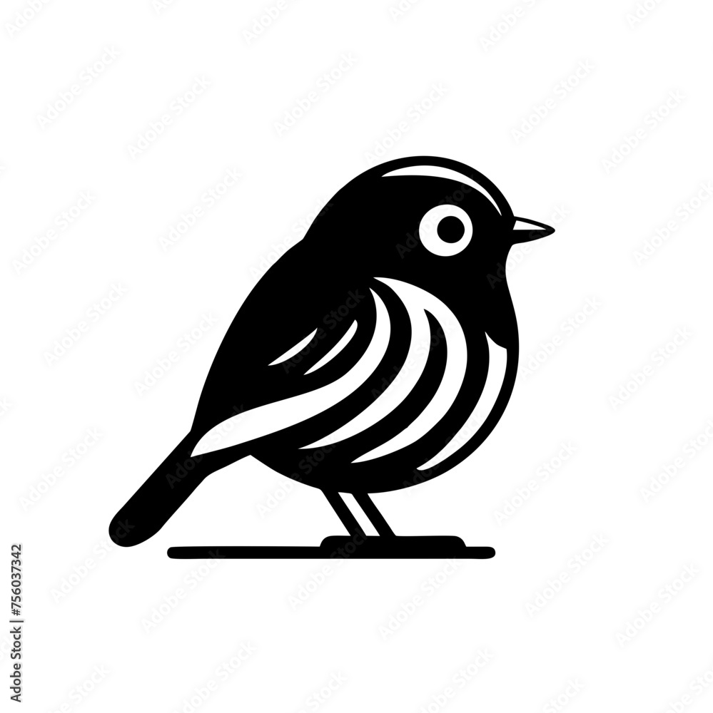 Robin Bird Simple and Clean Logo Icon Robin Bird Simple and Clean Logo Icon