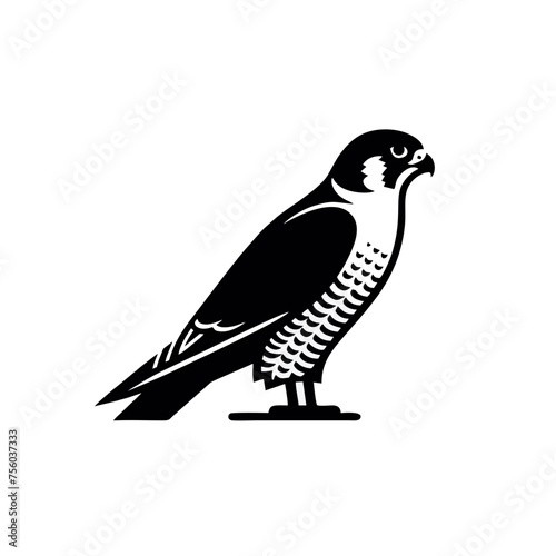  Peregrine Falcon Bird Simple and Clean Logo Icon 