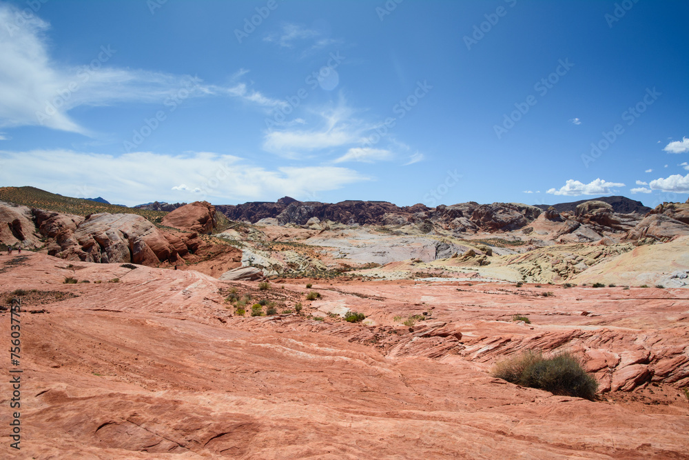 Extraterrestrial kind of landscape in Valley of Fire state park, Nevada, USA 