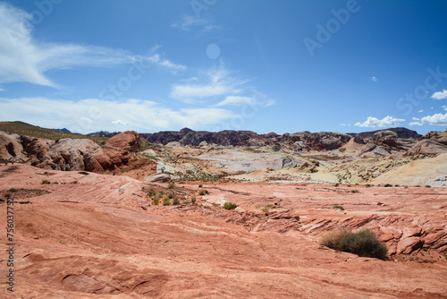 Extraterrestrial kind of landscape in Valley of Fire state park, Nevada, USA  photo