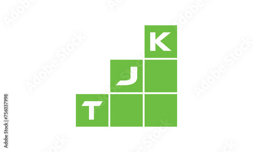 TJK initial letter financial logo design vector template. economics, growth, meter, range, profit, loan, graph, finance, benefits, economic, increase, arrow up, grade, grew up, topper, company, scale photo