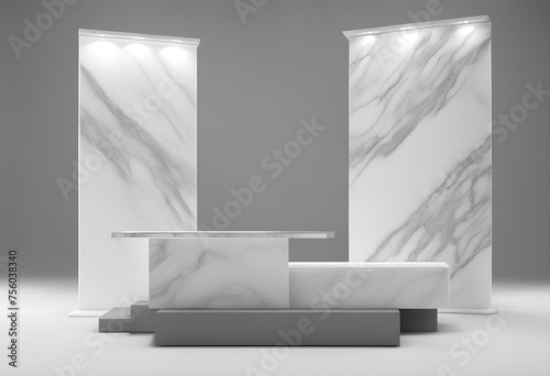 Luxury marble showcase display