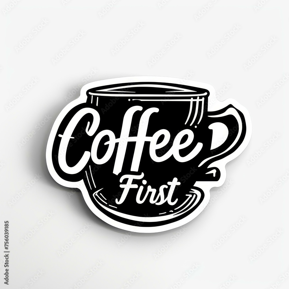 Coffee as a priority, a chic sticker for those who appreciate a good morning buzz. Coffee as a priority, a chic sticker for those who appreciate a good morning buzz.
