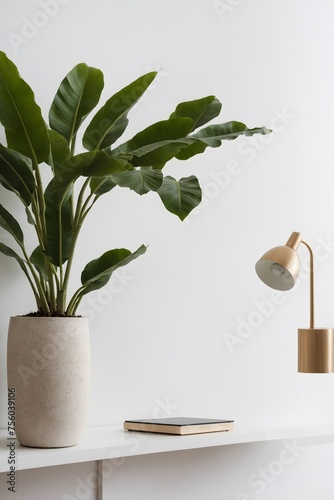 Interior design photography of a potted plant