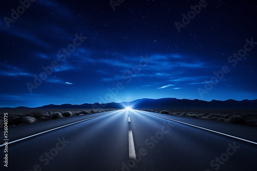 Road under star sky © Han