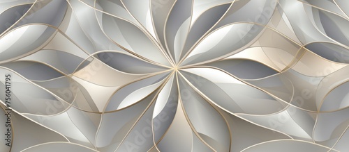 Abstract silver and gold Arabian-inspired geometric pattern for wallpapers and backgrounds in interior design.