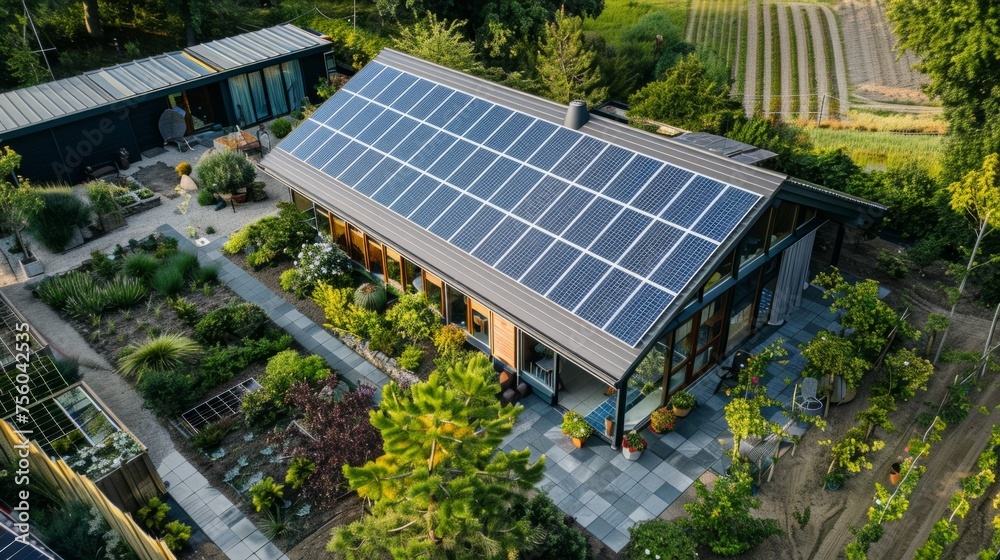 Solar panel, eco industry generative ai