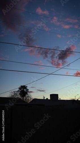 Sunset timelapse on a fall evening 