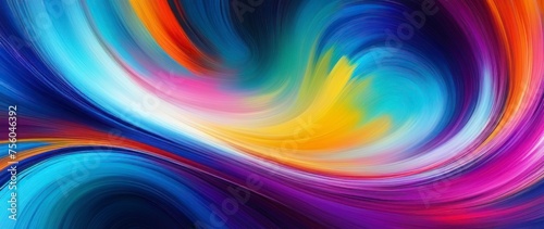 Colorful abstract background made of bright strokes of paint. 