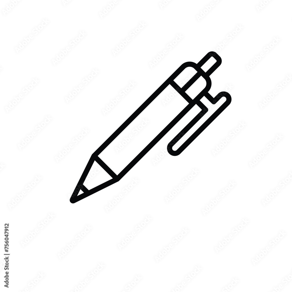 pen icon vector template design flat and simple