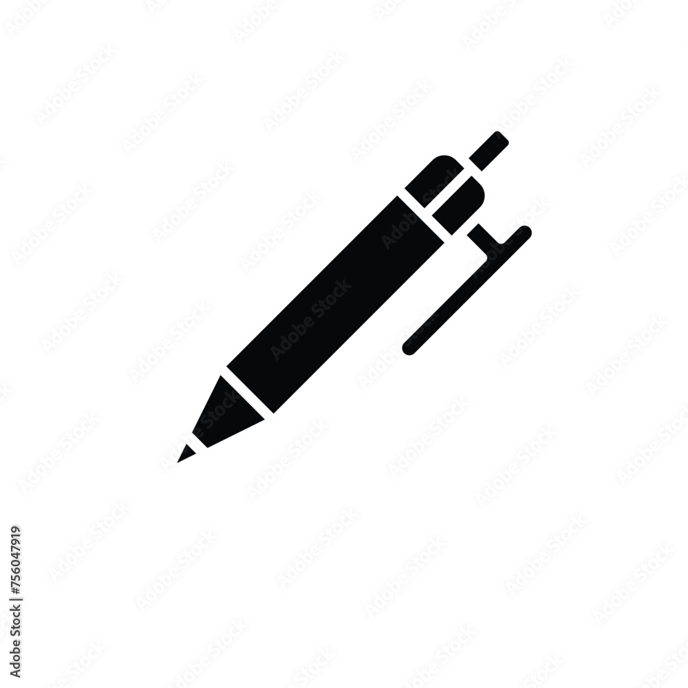 pen icon vector template design flat and simple
