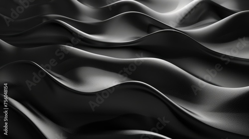 black and white of a wavy background. generative ai